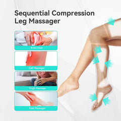 Leg Massager with Heat for Circulation, Air Compression Calf Foot Massager