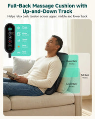 Ultra-Slim 4D Shiatsu Back Massager with Heat | 10-Node Deep Tissue Chair Pad