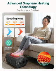 Ergonomic Heated Foot Rest with Vibration & Swing Function