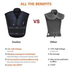 Heating Pad for Neck and Shoulders, Large Heat Pads for Back Pain, Cramps, Electric Back Massager with Fast Heating