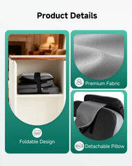 Foldable Massage Chair Pad, Long Track Dual with 3D Shiatsu Rollers 3 Height Settings