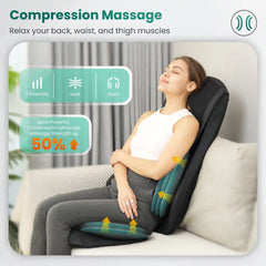 Snailax Shiatsu Back Massager with Heat - Chair Pad & Full Body Relief