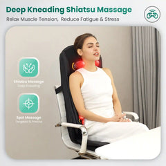 Snailax Shiatsu Back Massager with Heat - Chair Pad & Full Body Relief