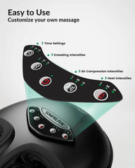 Snailax Foot Massage Machine Shiatsu - Kneading & Compression for Blood Circulation