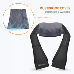 3D Shiatsu Neck & Shoulder Massager with Heat - Deep Kneading Massage Pillow