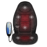 Heated Back Massager Pad for Chair - Vibrating Massage with Memory Foam