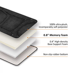 Heated Back Massager Pad for Chair - Vibrating Massage with Memory Foam