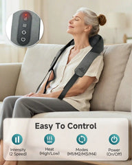 2026 Upgrade Cordless Shiatsu Neck Massager, Graphene & Heating Rechargable