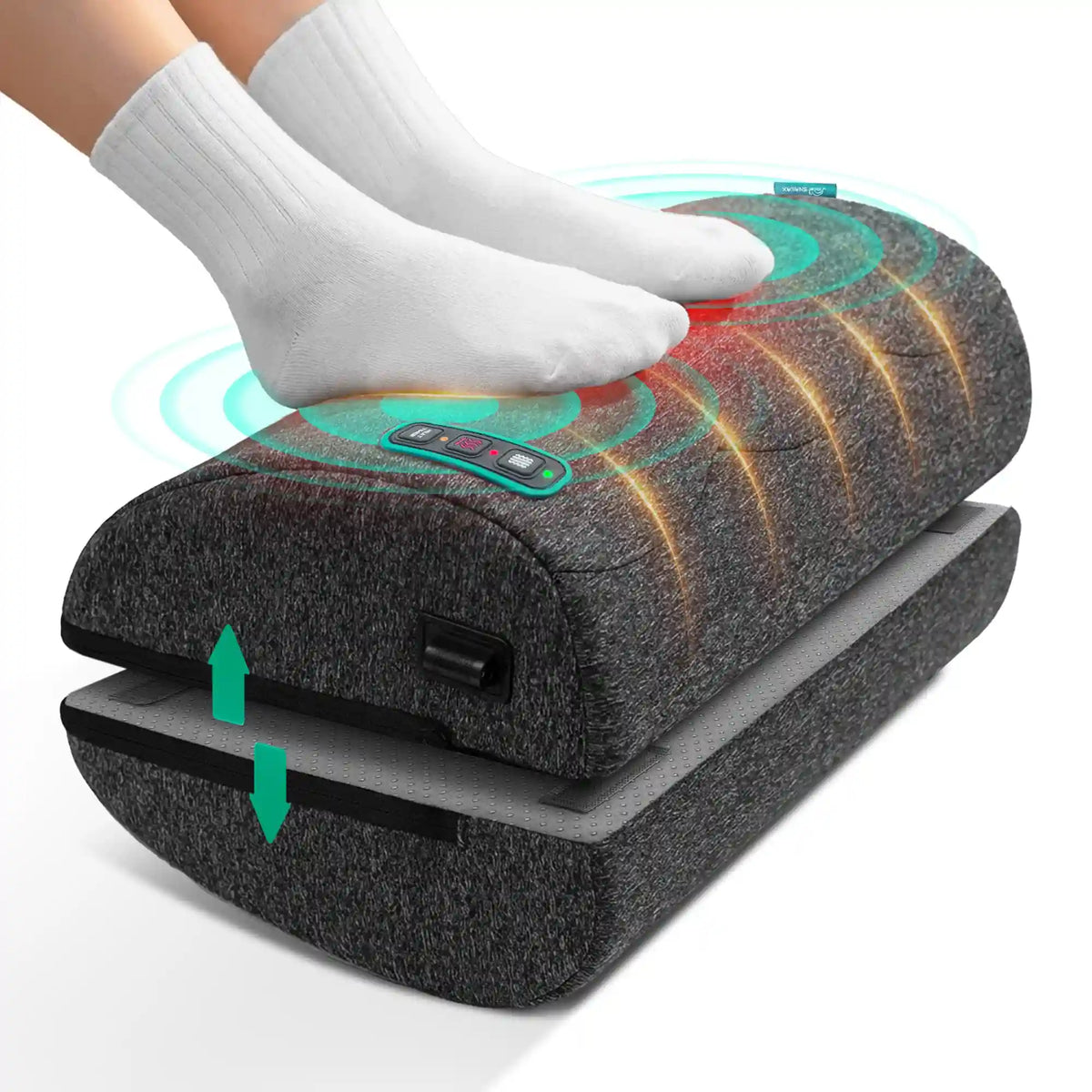 Ergonomic Heated Foot Rest with Vibration & Swing Function