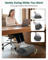 Ergonomic Heated Foot Rest with Vibration & Swing Function