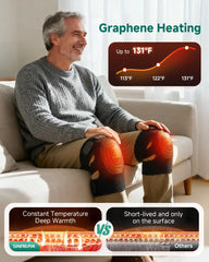 Snailax Cordless Knee Massager with Heat, 360°All-around Vibration