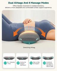 3-in-1 Cordless Electric Lumbar Support Pillow with Heat & Vibration