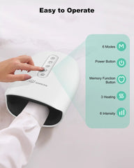 Cordless Hand Massager, 6 Levels Finger & Palm Pressure
