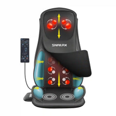 Snailax Shiatsu Back Massager with Heat - Chair Pad & Full Body Relief