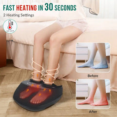 Snailax Shiatsu Foot Massager with Heat - Deep Kneading & Compression Therapy