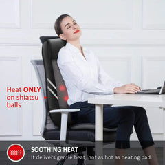 Snailax Heated Shiatsu Back Massager with Vibration - Neck & Shoulder Relief