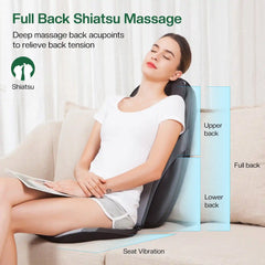 Snailax Shiatsu Massage Cushion- Heat Massage Chair Pad