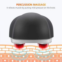 Snailax Cordless Handheld Back Massager - Percussion & Heat for Back & Muscles