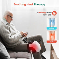 Snailax Cordless Knee Massager with Heat - Pain Relief & Portable