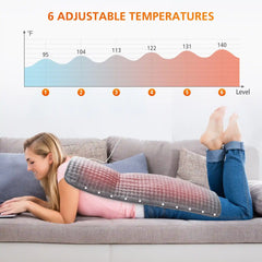 Snailax Electric Heating Pad for Back, Neck, Feet - Portable & Washable