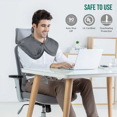 XL Electric Heating Pad - Full Coverage for Neck, Shoulders & Back Pain Relief