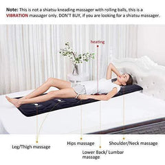 Heated Vibration Massage Mat - Full Body Massager Pad with Soothing Heat