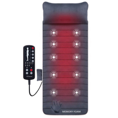 Heated Vibration Massage Mat - Full Body Massage Pad with Memory Foam