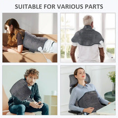 Snailax Large Heating Pad for Back, Neck & Shoulders - 6 Heat Levels for Pain Relief