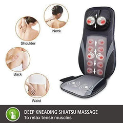 Snailax Shiatsu Back Massager with Heat - Deep Kneading Massage Chair Pad