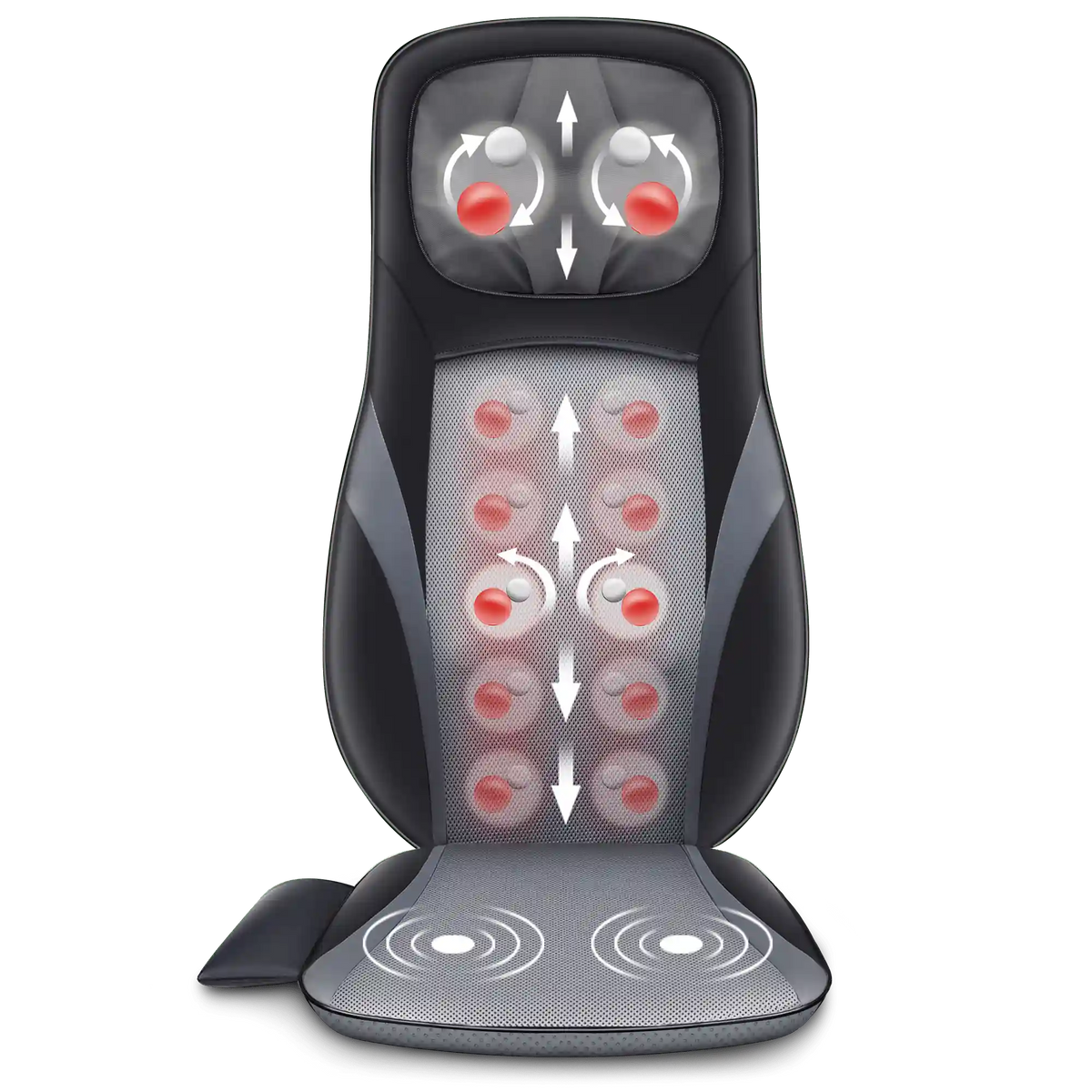 Snailax Shiatsu Back Massager with Heat - Deep Kneading Massage Chair Pad