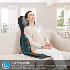 Snailax Full Body Massage Chair Pad, Shiatsu Neck Back Massager with Heat