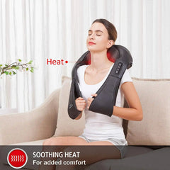 Shiatsu Neck Massager with Heat - Portable Neck and Shoulder Massager for Pain Relief
