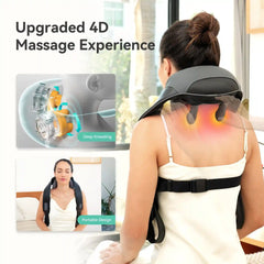 Shiatsu Neck & Shoulder Massager with Heat - Deep Kneading Shoulder & Back Pain Relief